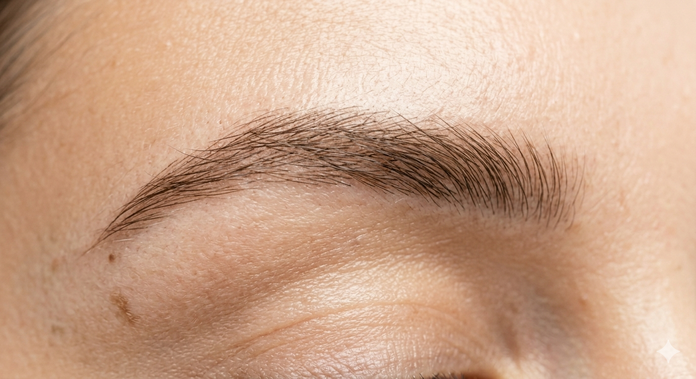 Antes y después de microblading de cejas